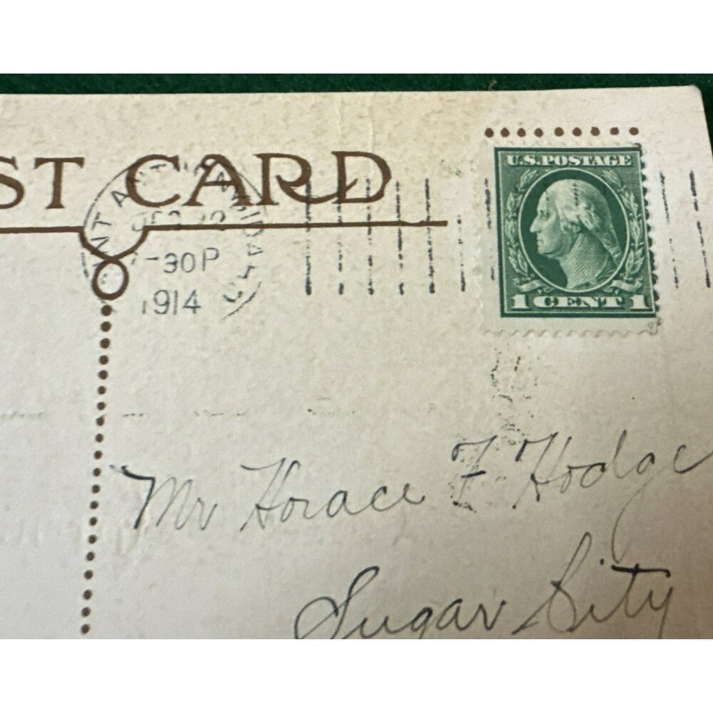 Antique Postcards with Memos and Postage Stamps 1908 through 1914 100 year old - Picture 11 of 16